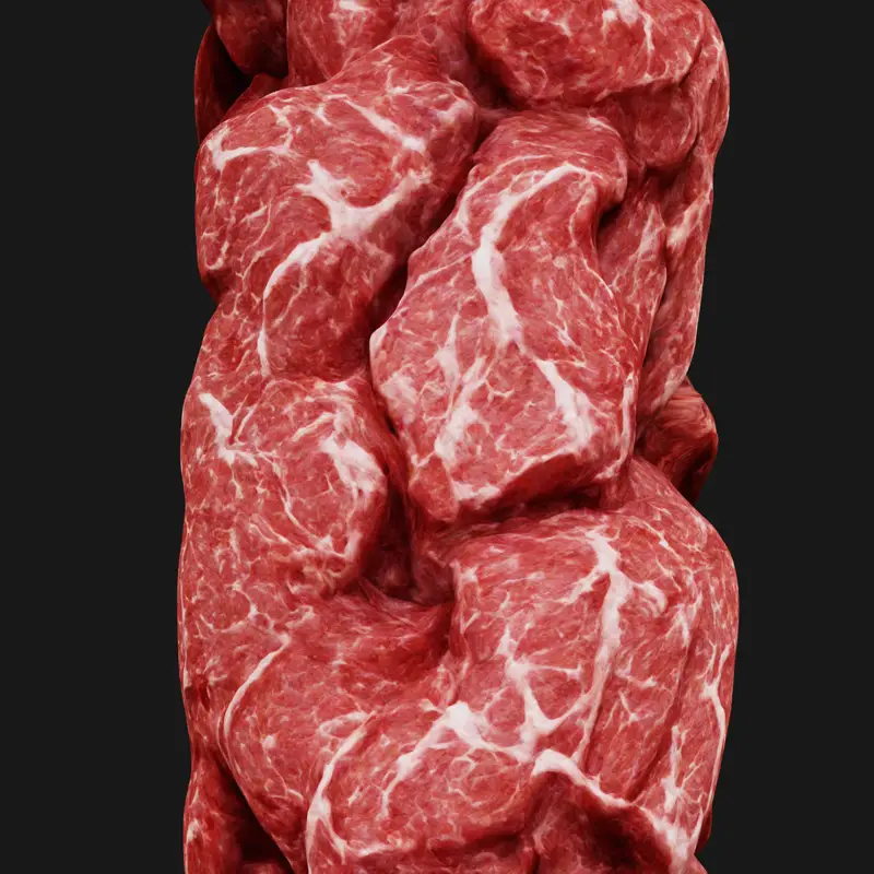 Texture transparente de la viande