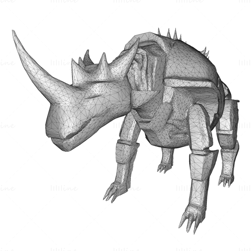Файл STL для 3D-печати модели Mechanic Rhino Warriors: Коллекция Battle-Ready Sentinel