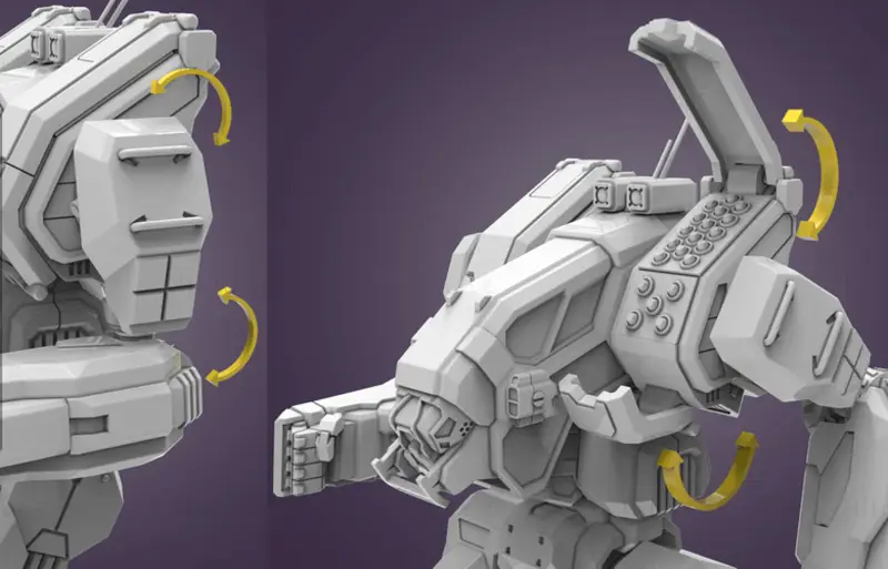 Archivos STL del modelo de impresión 3D del arquero BattleMech de 