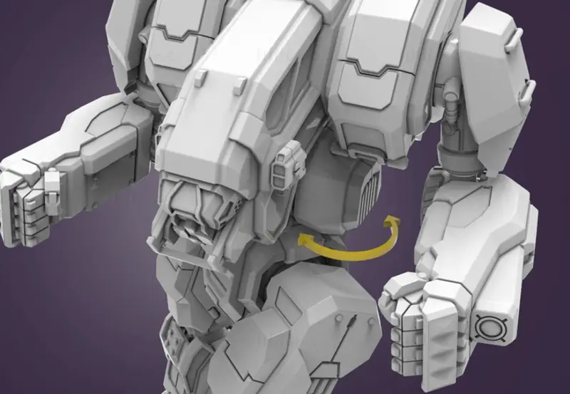 Archivos STL del modelo de impresión 3D del arquero BattleMech de 