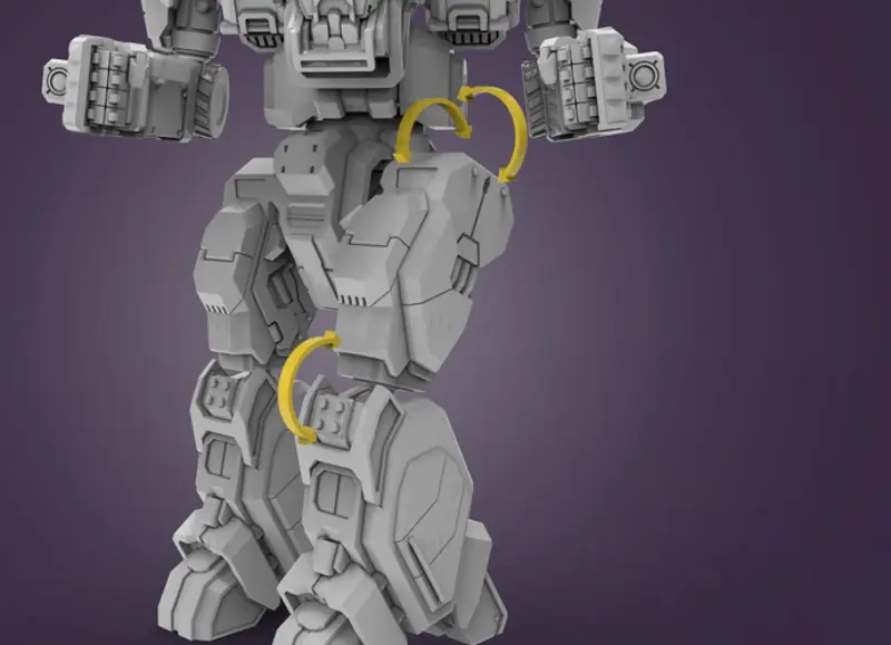 Archivos STL del modelo de impresión 3D del arquero BattleMech de 