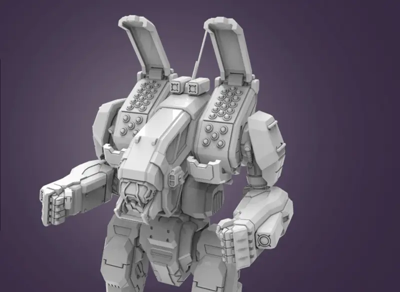 Archivos STL del modelo de impresión 3D del arquero BattleMech de 