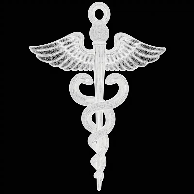 Medizinischer Caduceus-Anhänger Schmuckdesign 3D-Druckmodell