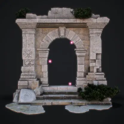 3D model srednjeveškega loka, pripravljen za igro Unreal Engine in Unity