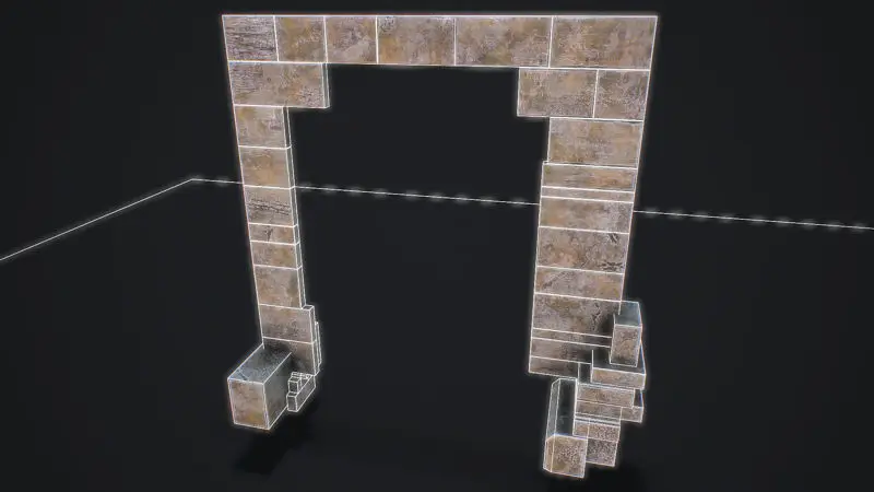 Medieval Arch game ready 3D-model voor Unreal Engine & Unity