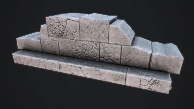 Medieval Arch game ready 3D-model voor Unreal Engine & Unity