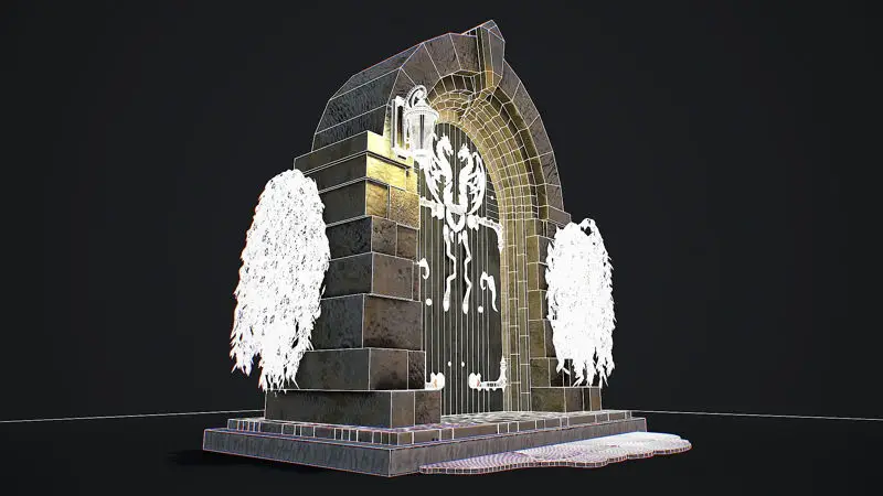 Középkori ajtójátékra kész moduláris 3D modell