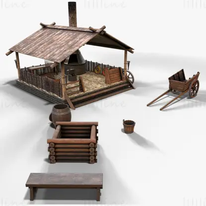 Medieval forge 3d model