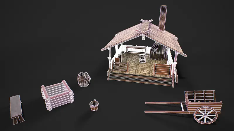 Medieval forge 3d model