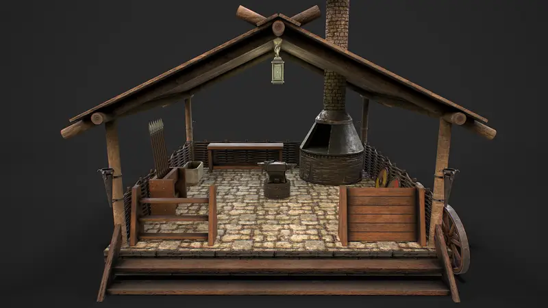 Medieval forge 3d model