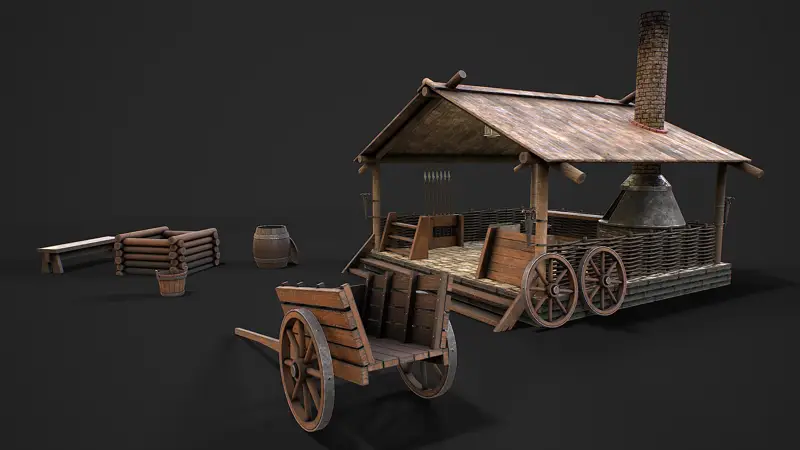 Medieval forge 3d model