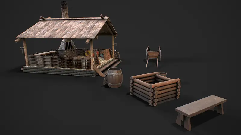 Medieval forge 3d model