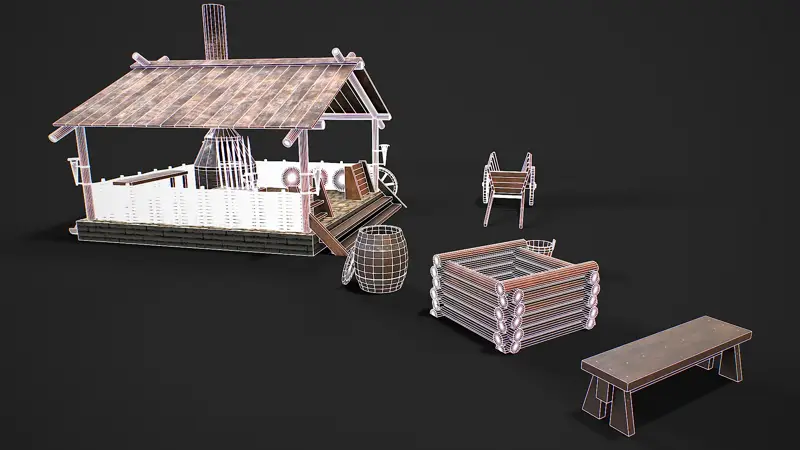 Medieval forge 3d model