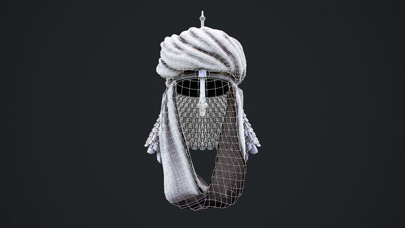 Средневековый шлем 1 3D модель