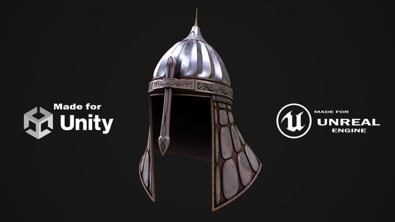 Medieval Helmet 2 3D Model