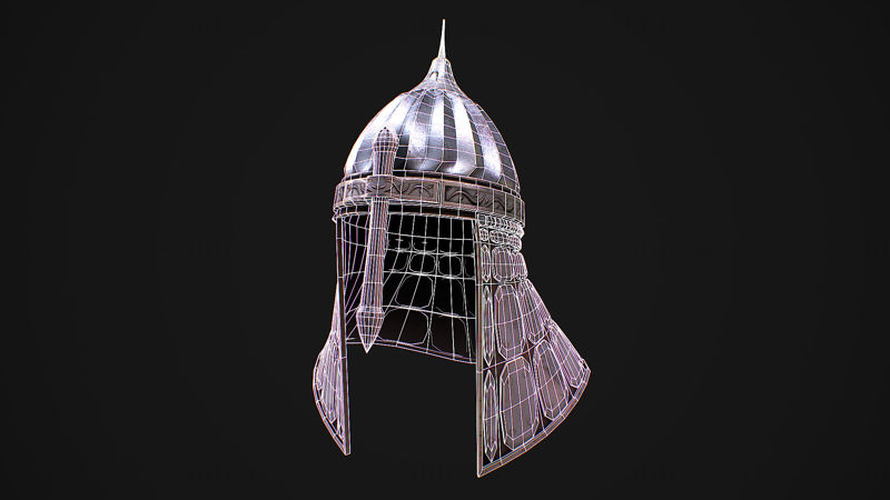3D model srednjeveške čelade 2