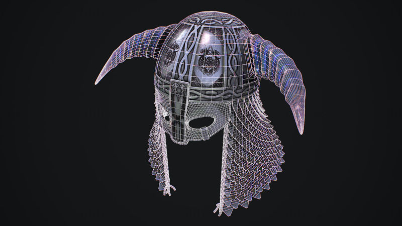 中世のヘルメット 3Dモデル