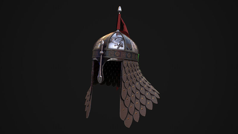 Средњевековни шлем 4 3Д модел