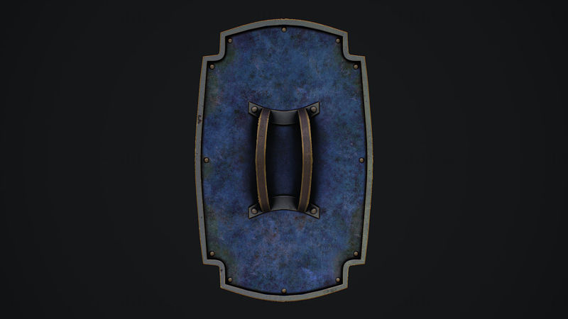 Modello 3D dello scudo medievale