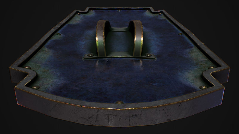 Modelo 3D de escudo medieval