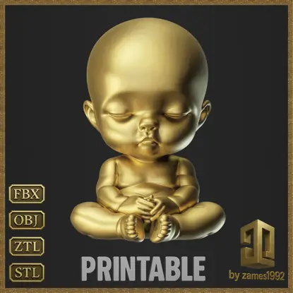 Mediterende baby hanger sieraden ontwerp 3D print model