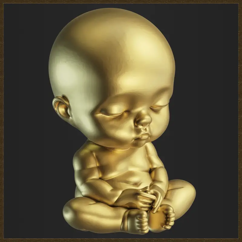 Pendentif bébé méditant, modèle d'impression 3D