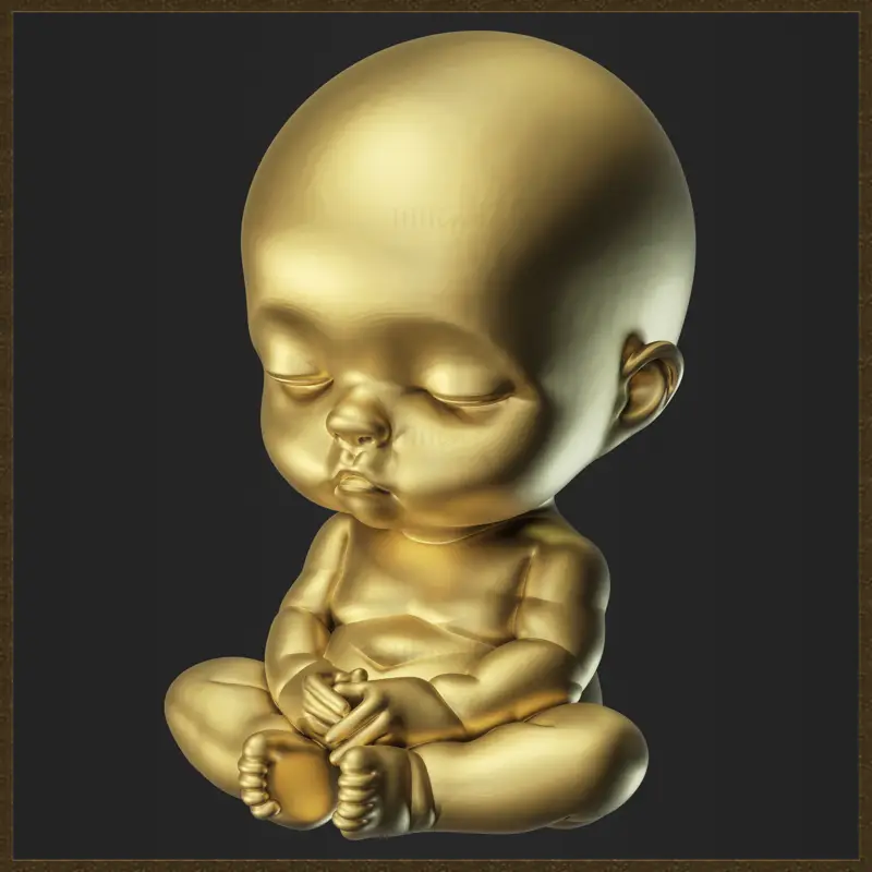 Pendentif bébé méditant, modèle d'impression 3D