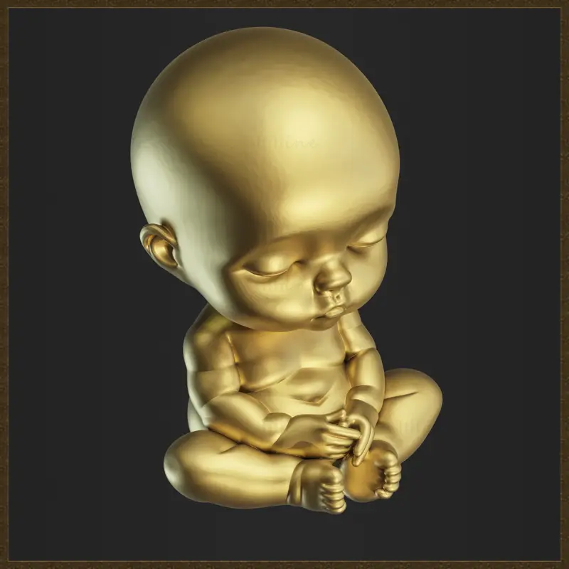 Pendentif bébé méditant, modèle d'impression 3D