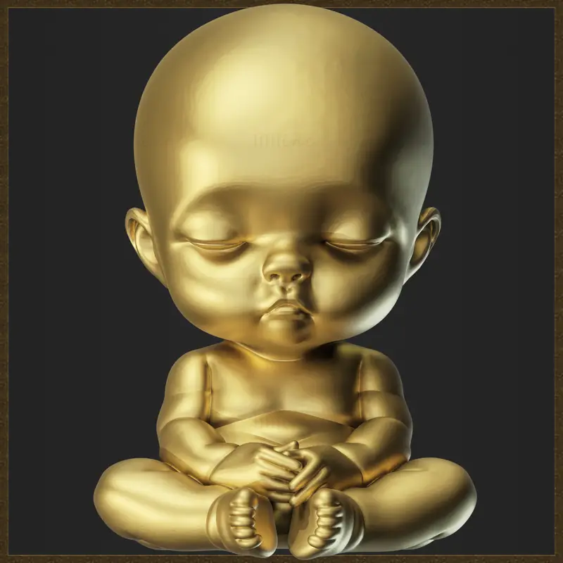 Pendentif bébé méditant, modèle d'impression 3D