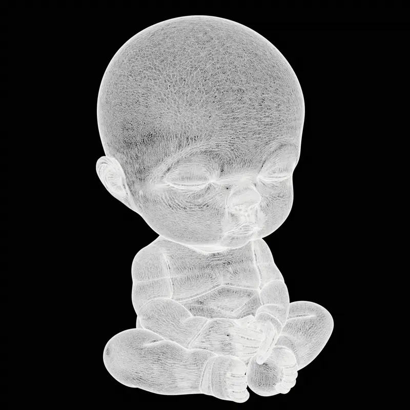 Pendentif bébé méditant, modèle d'impression 3D
