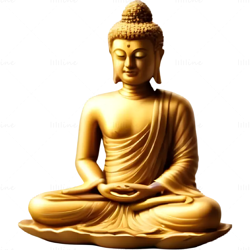 Colectie de modele de imprimare 3D cu statuie meditativă a lui Buddha