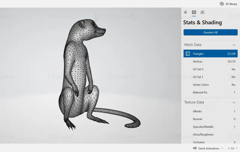 ミーアキャットの3Dプリントモデル