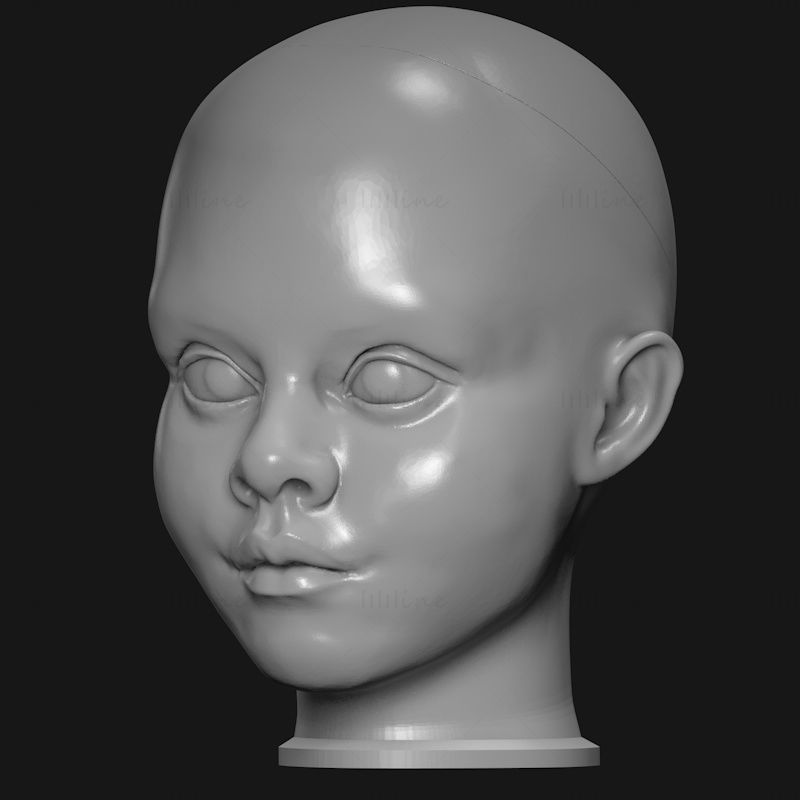 Hlava panenky Megan M3gan pro 3D tisk modelu STL