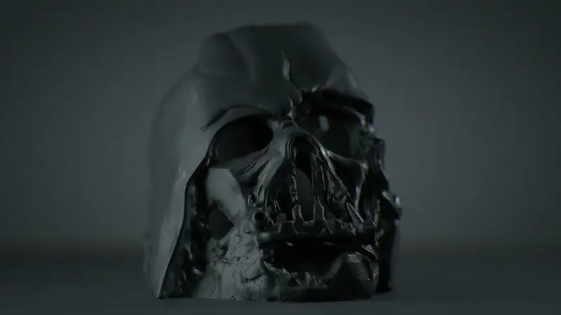 Melted Darth Vader Head Figuries 3D Print Model STL