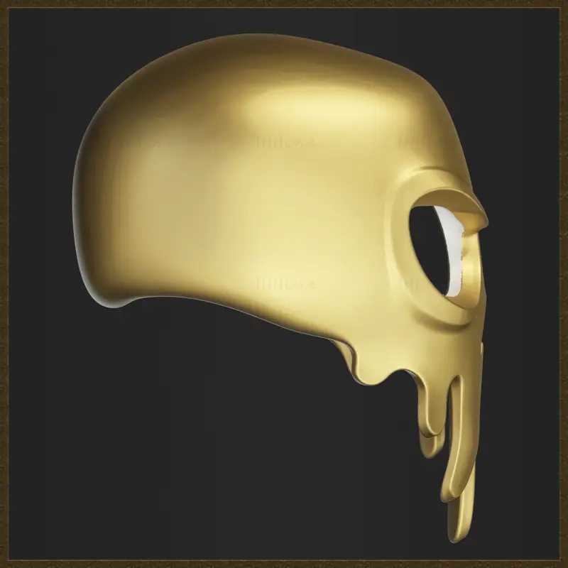 Schmelzende Totenkopfmaske 3D-Druckmodell