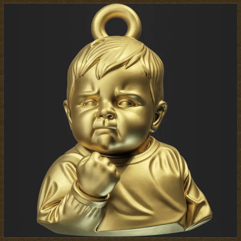 Meme Success Kid Anhänger Schmuckdesign 3D-Druckmodell