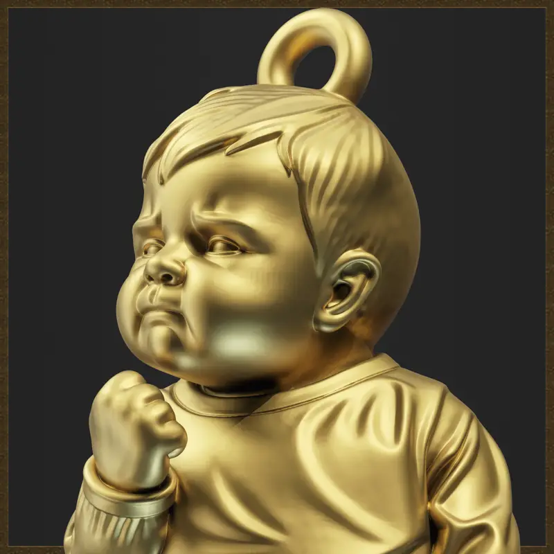 Meme Success Kid Anhänger Schmuckdesign 3D-Druckmodell