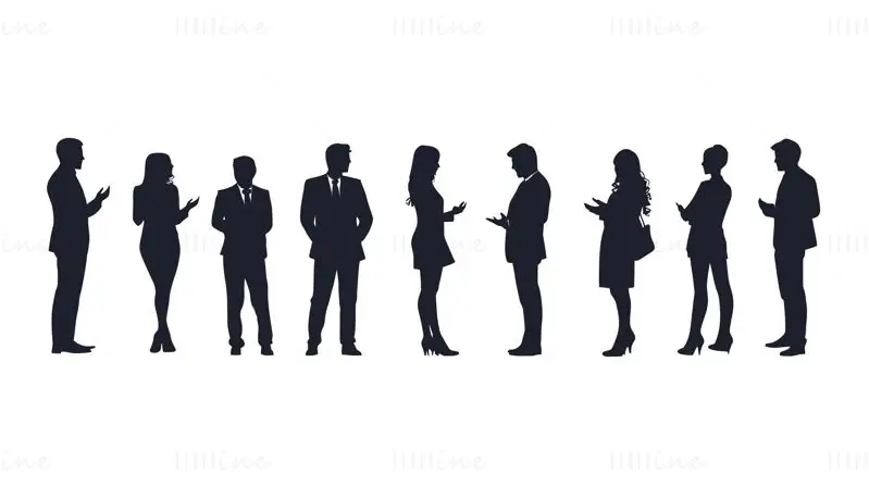 Men and Women People silhouette vector