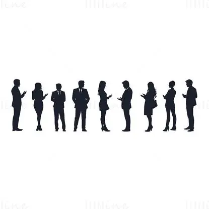 Men and Women People silhouette vector