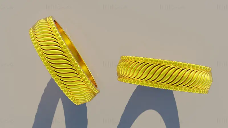 Men Gold Ring 3D Model