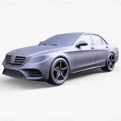 مدل سه بعدی خودرو مرسدک بنز S560 AMG W222 2018