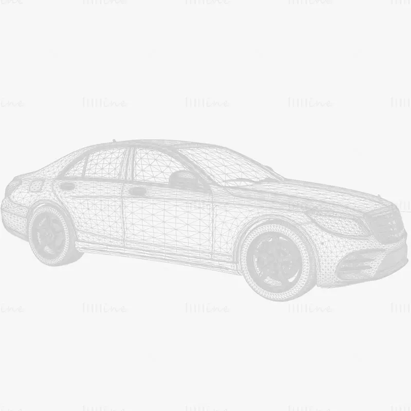 Mercedec Benz S560 AMG W222 2018 Araba 3D Modeli