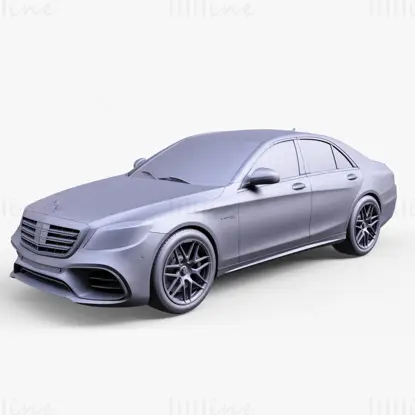 Modelo 3D do carro Mercedes AMG S63 W222 2018