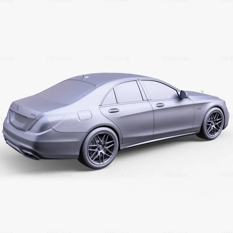 Mercedes AMG S63 W222 2018 Car 3D Model