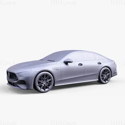 Model 3D de mașină Mercedes Benz AMG GT53