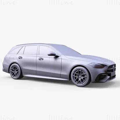 Modelo 3D do carro imobiliário Mercedes Benz Classe C