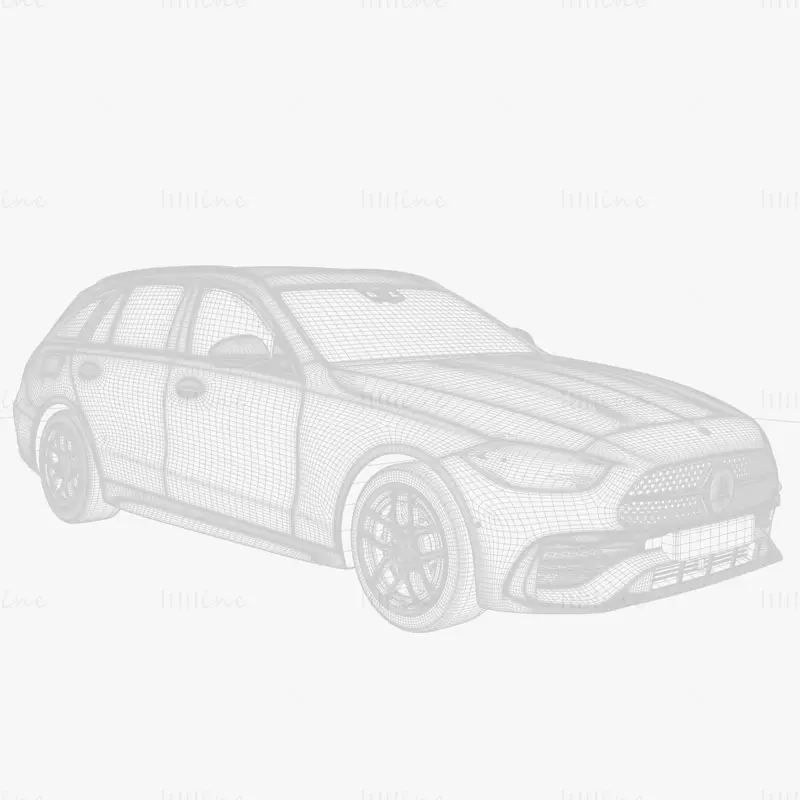 Mercedes Benz C-Class Estate Car 3D Model