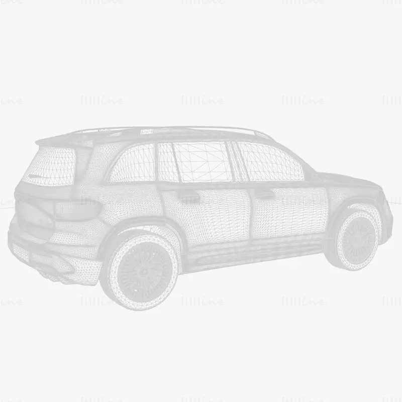 Coche Mercedes Benz EQB modelo 3d