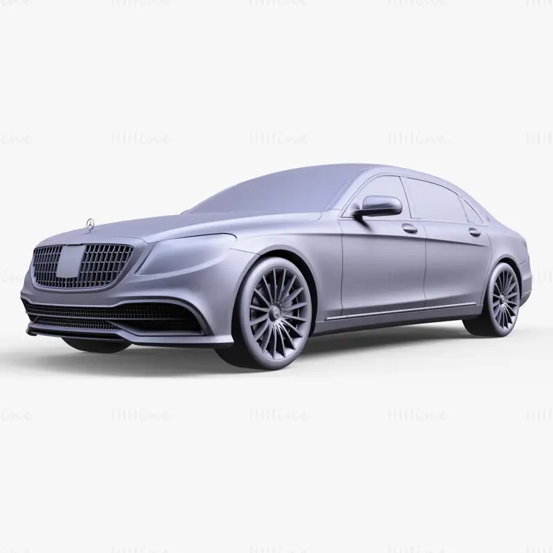 Modelo 3D do carro Mercedes Benz Maybach 2019
