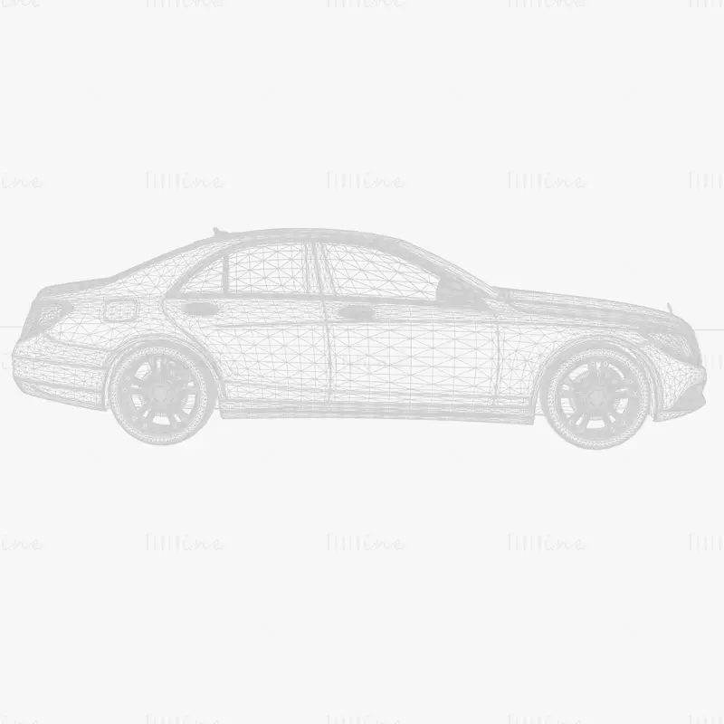 Мерцедес Бенз С300 БХибрид в222 2016 3Д модел аутомобила